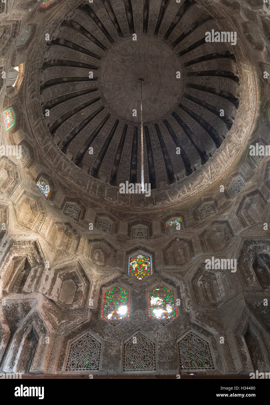 Dome of mausoleum of Shaikh Zayn al-Din Yusuf, Cairo, Egypt Stock Photo