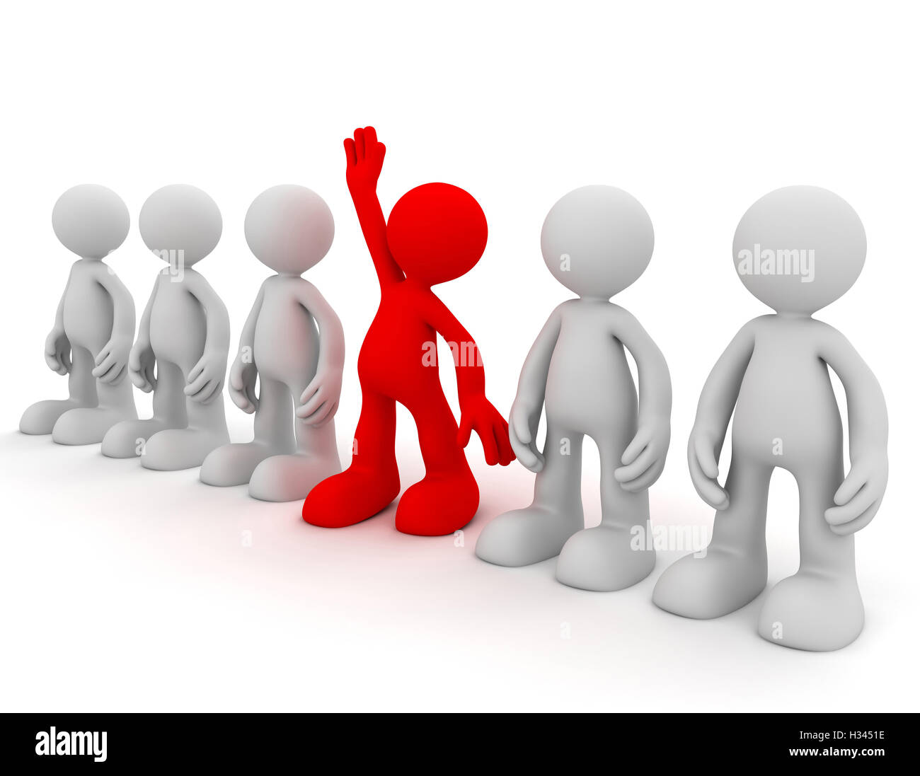 Standing Out Visual Man standing out from crowd Cut Out Stock Images & Pictures - Alamy