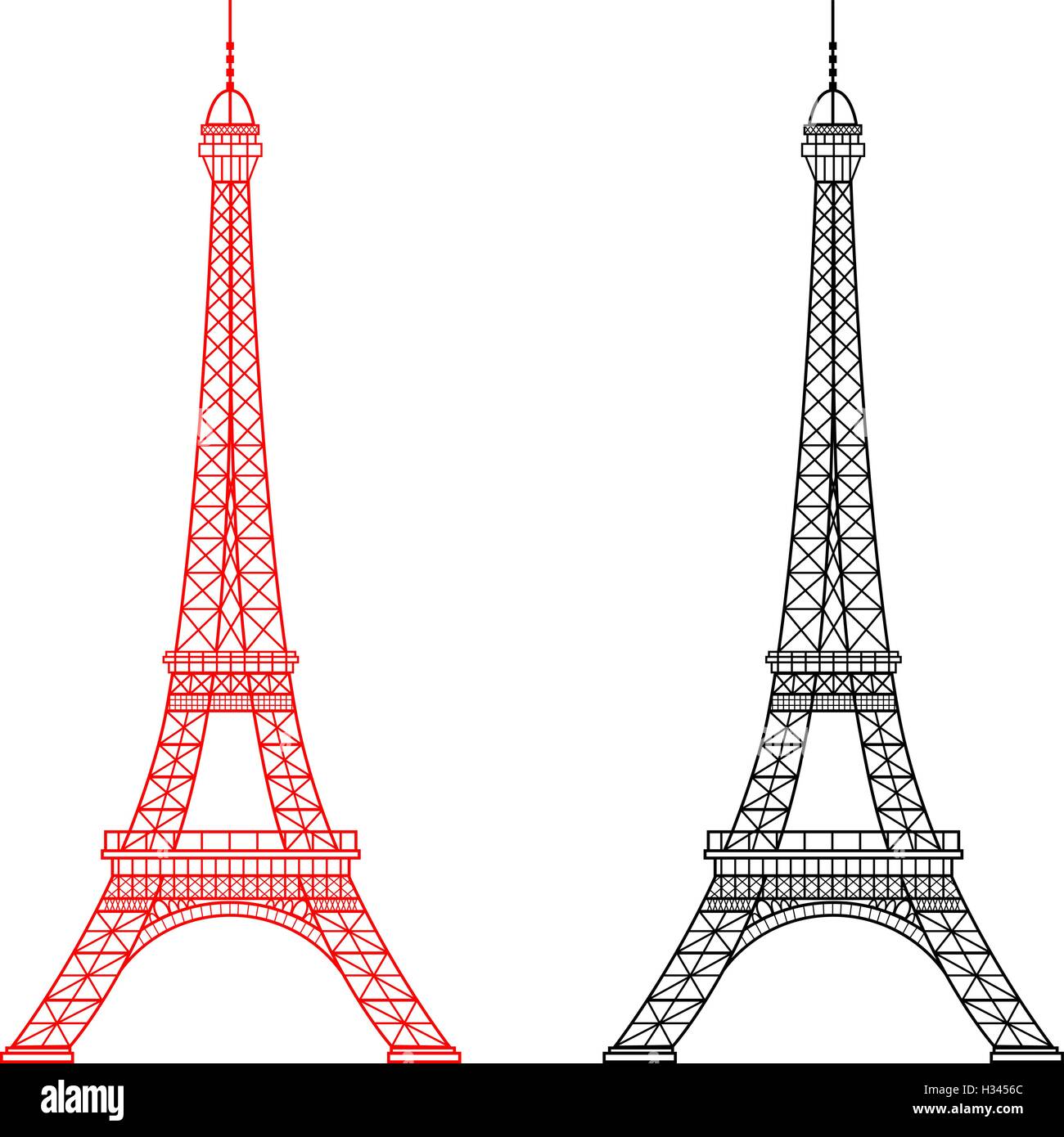 Eiffel tower isolated vector illustration Stock Vector Image & Art - Alamy
