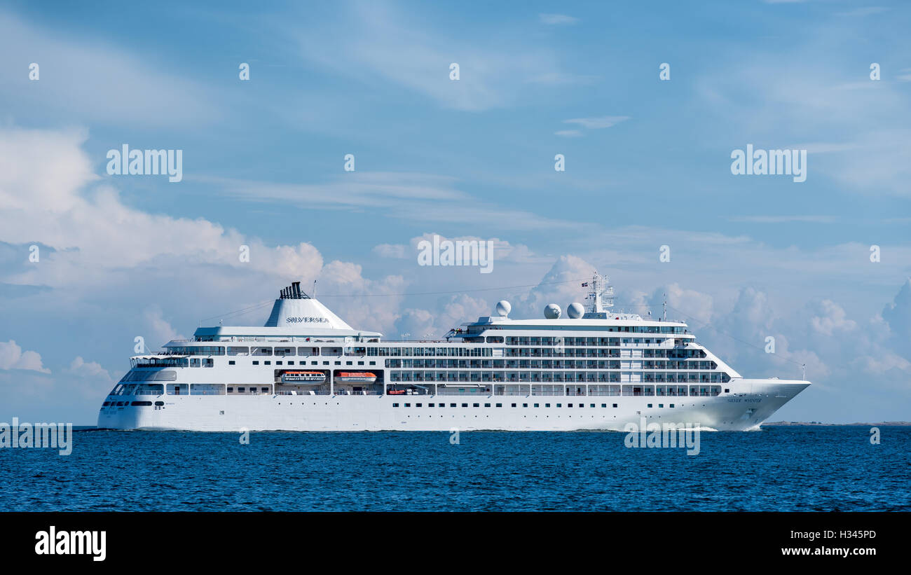 A luxury passarger ship visiting Helsinki, Finland, Europe, EU Stock Photo