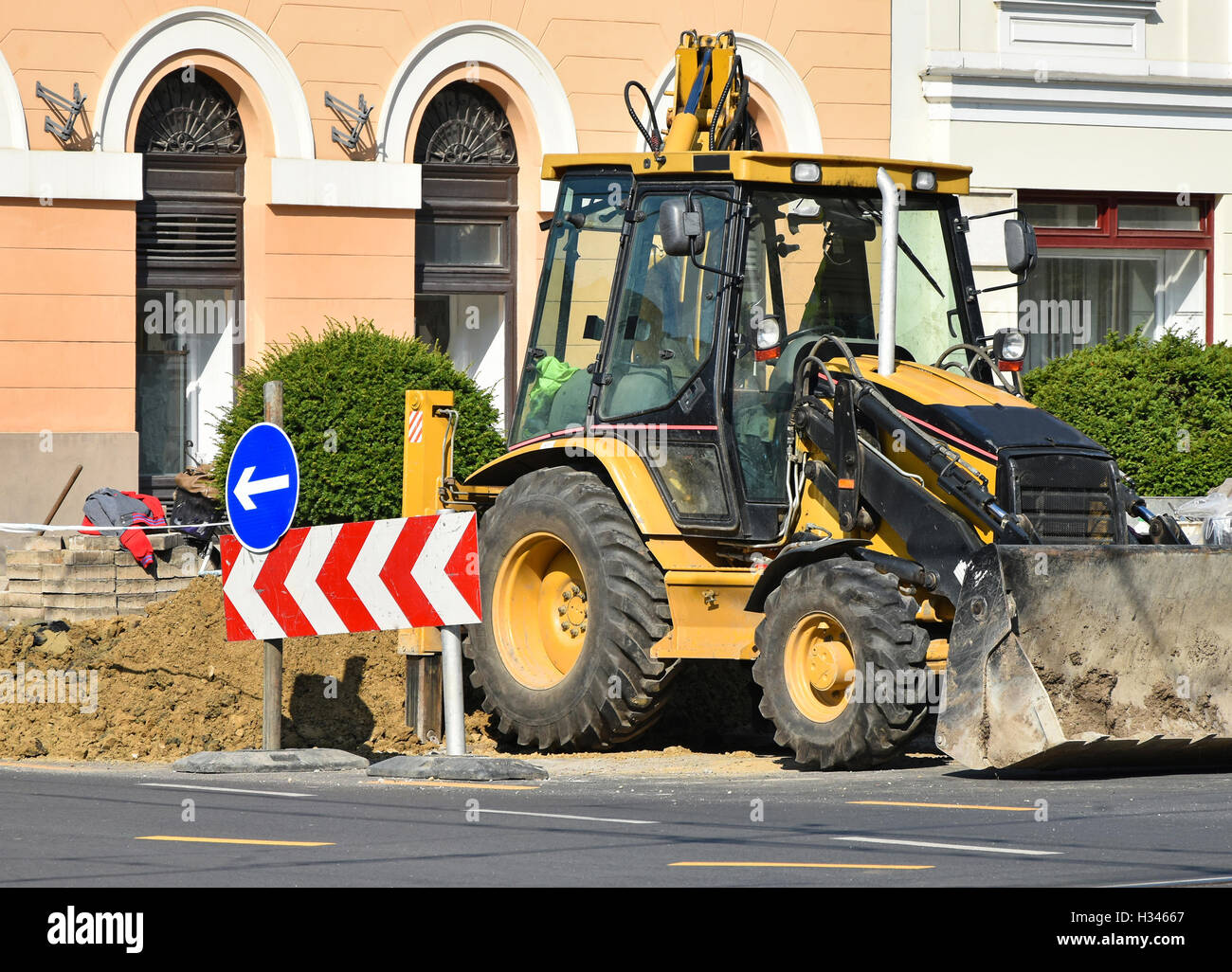 Road construction in the city in summer Stock Photo - Alamy