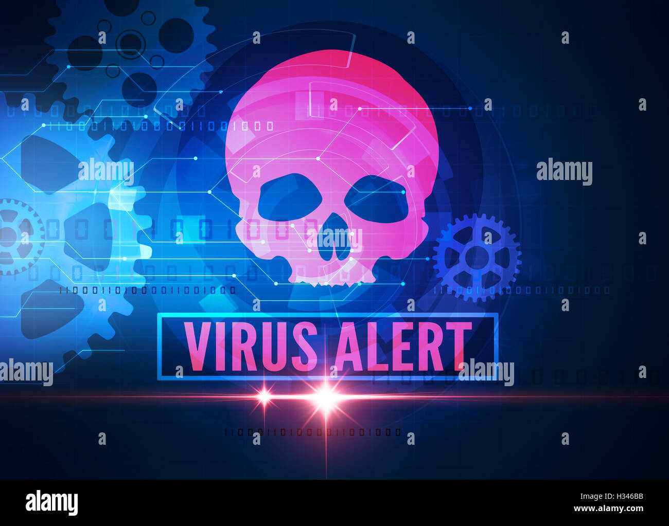 computer security virus Stock Photo