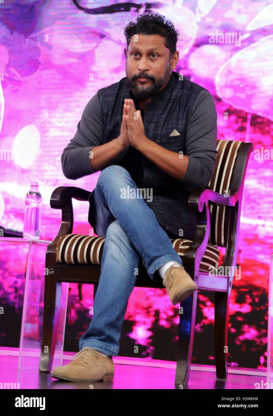 Bollywood filmmaker Shoojit Sircar during the media interaction of film Pink at NDTV Youth for change Conclave event New Delhi Stock Photo