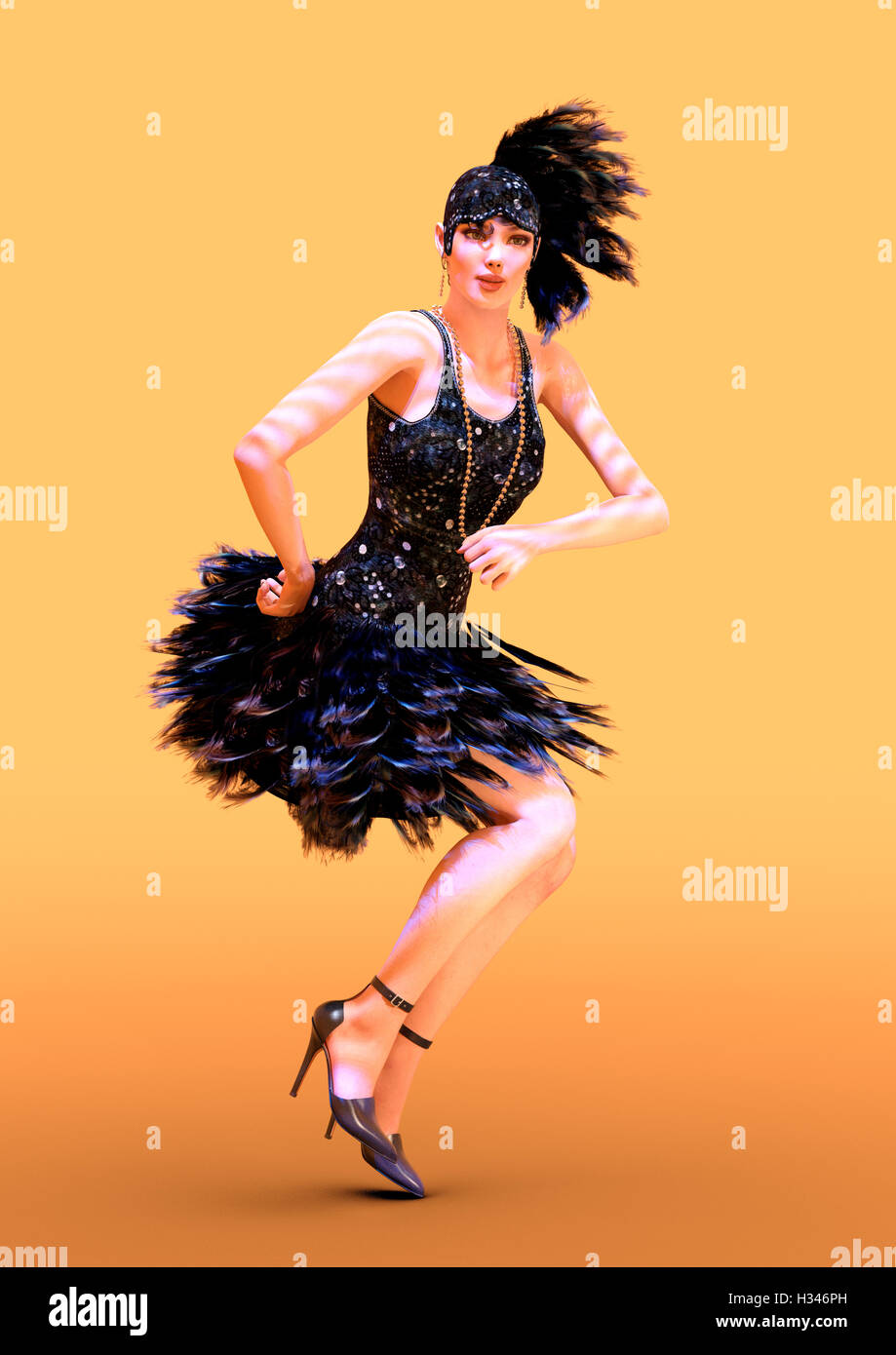 Flapper dress dance 1920s hi res stock photography and images Alamy