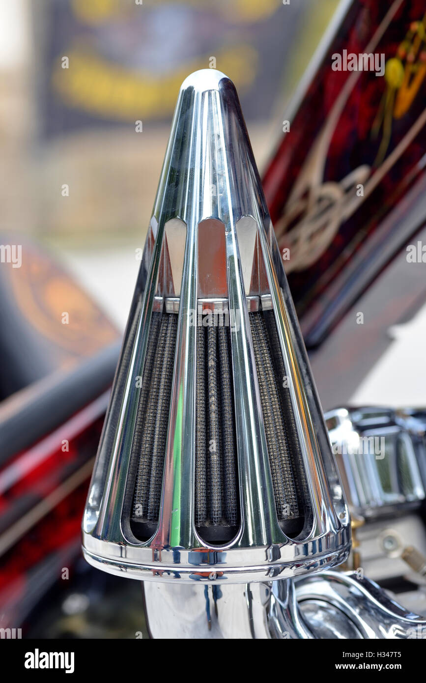Air filter of HarleyDavidson chopper Stock Photo Alamy