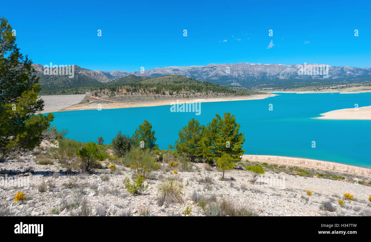 San Clemente Reservoir at Huescar, Granada  Province, Andalusia, Spain Stock Photo