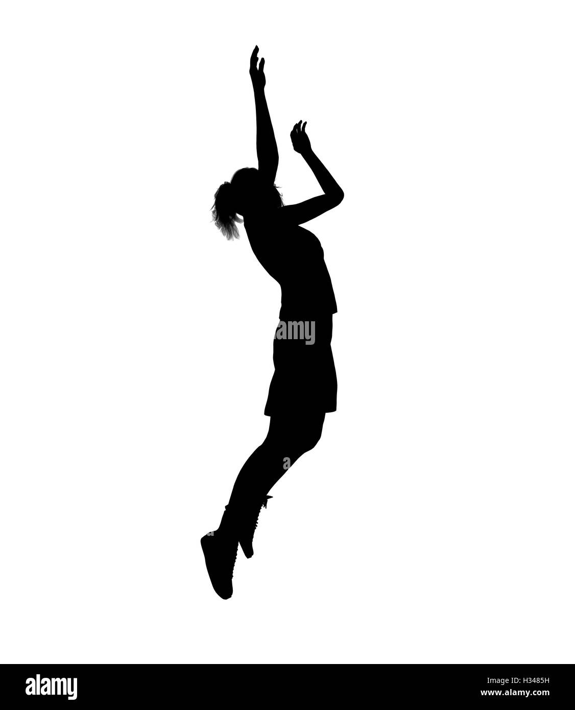 Female Basketball Player Illustration Silhouette Stock Photo - Alamy, image size:1126x1390
