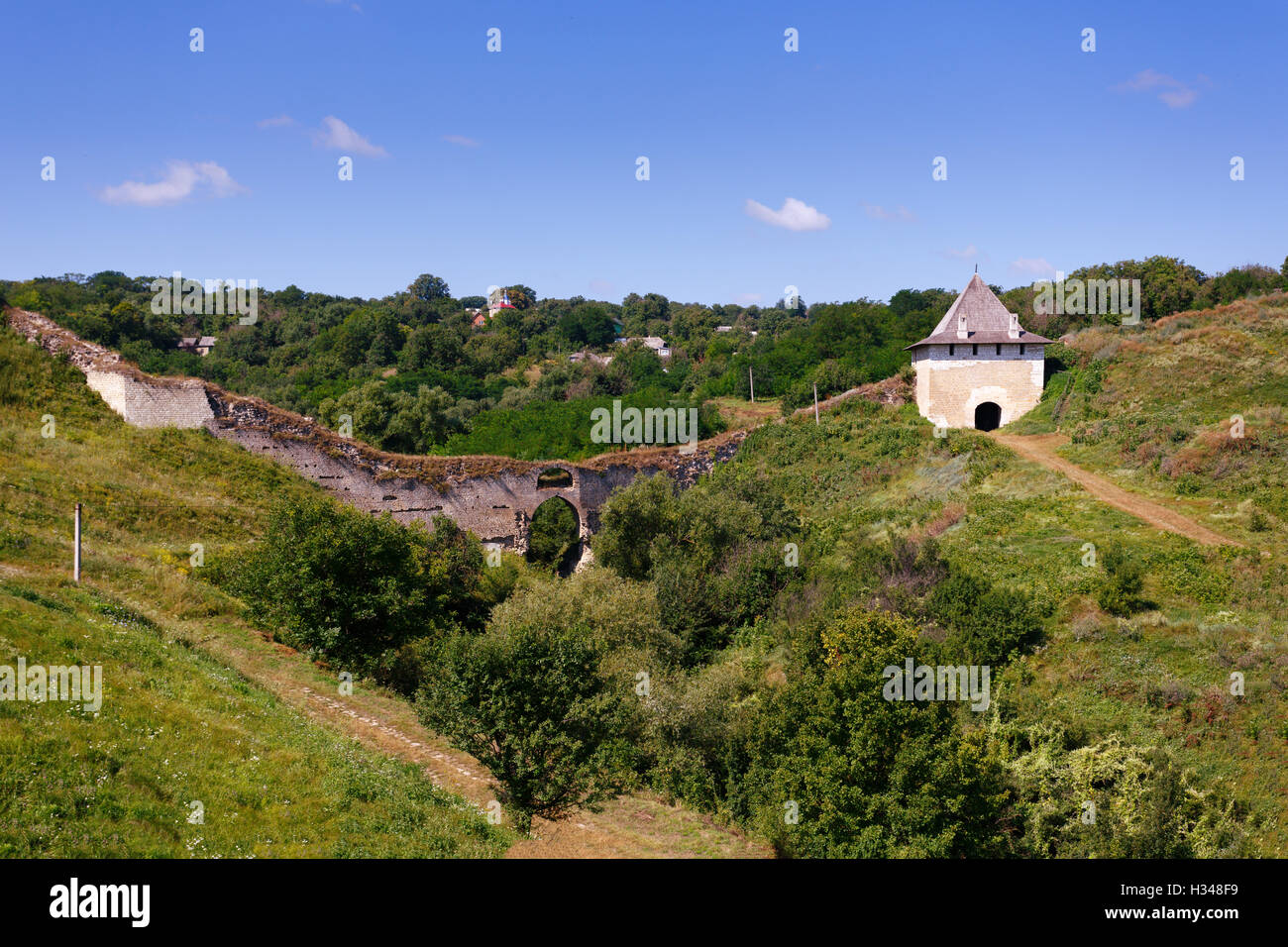 Ruins of the ancient castle Stock Photo - Alamy