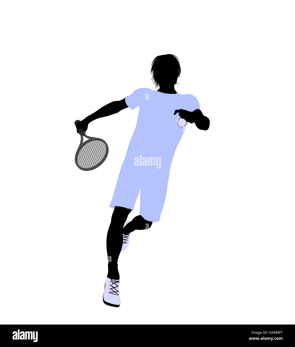 Male Tennis Player Illustration Silhouette Stock Photo Alamy