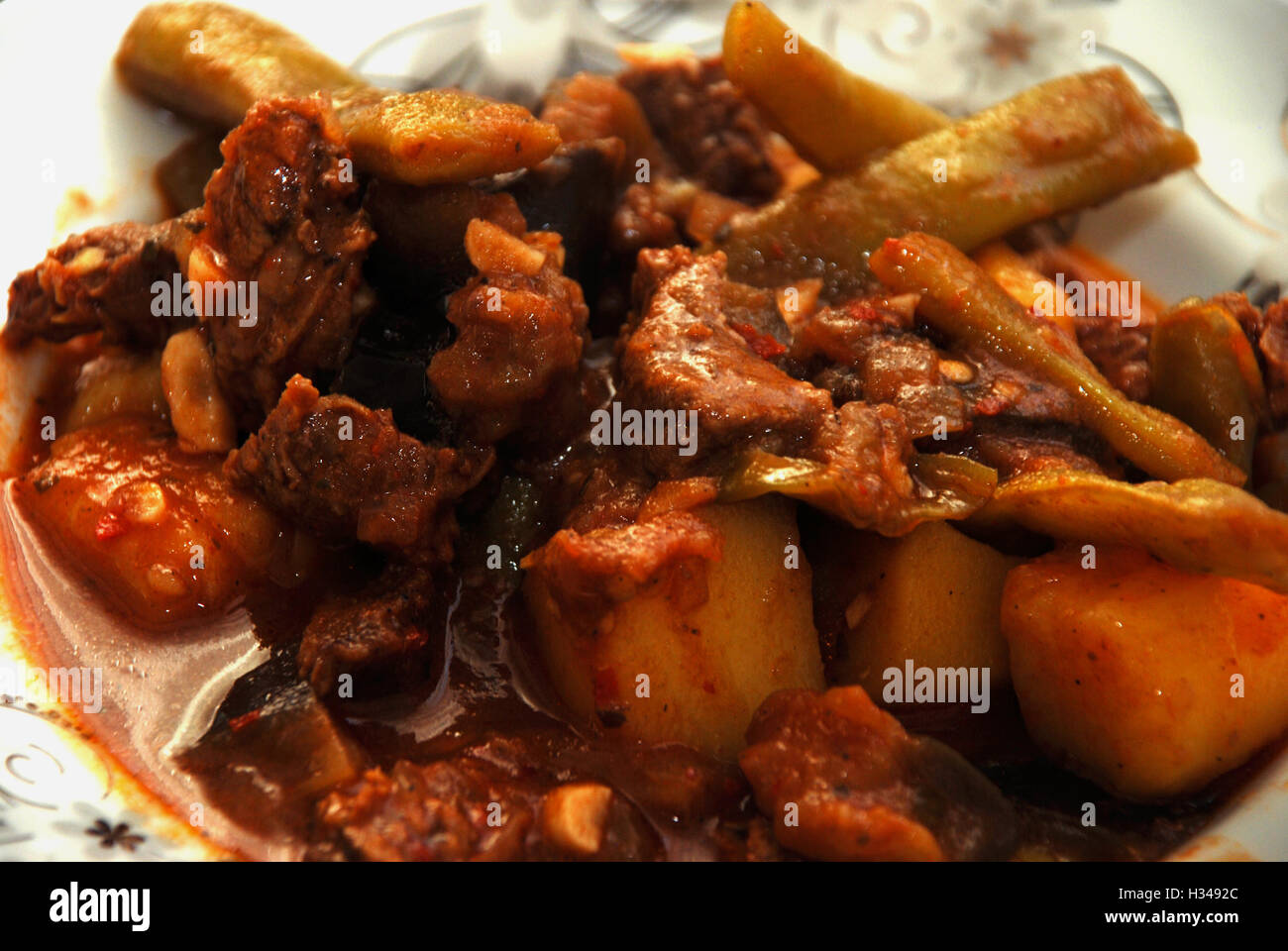 meat stew dinner Stock Photo Alamy