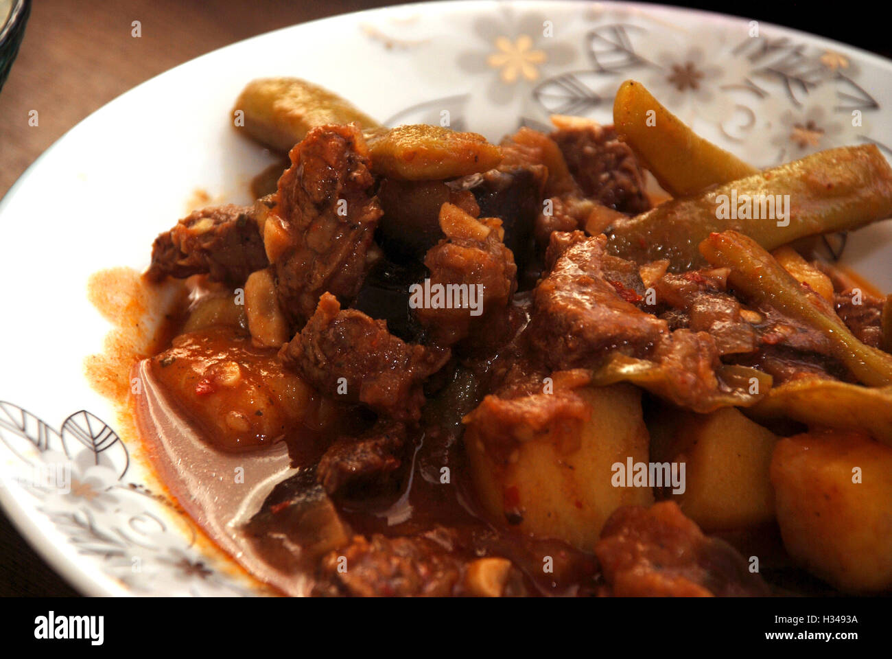 meat stew dinner Stock Photo Alamy