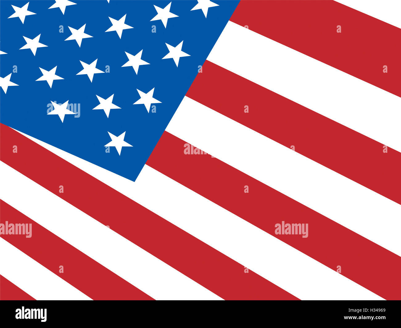 American Flag Background Shows Democracy And Independence Stock Photo