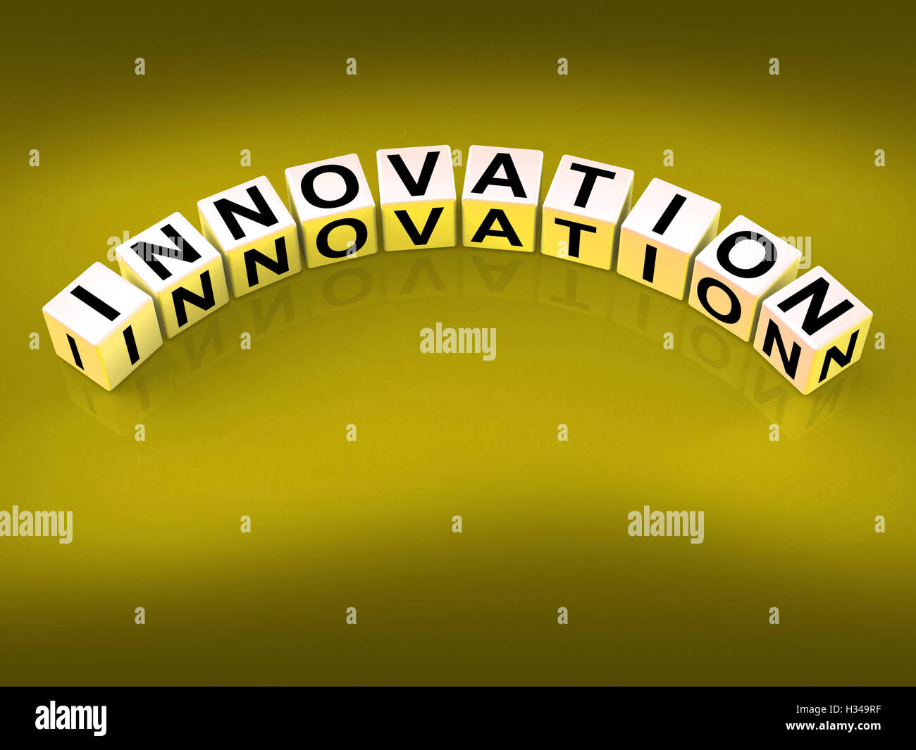 Innovation Dice Mean Improvements And New Developments Stock Photo