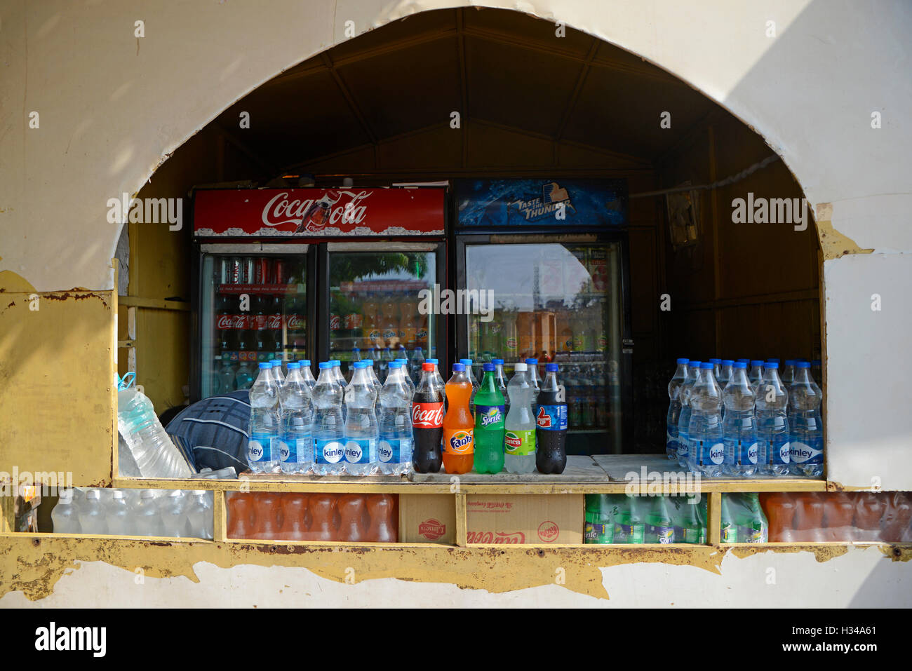 Bottles with soft drink Stock Photo