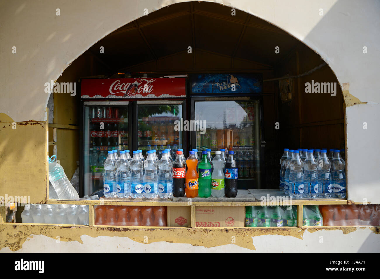 Bottles with soft drink Stock Photo