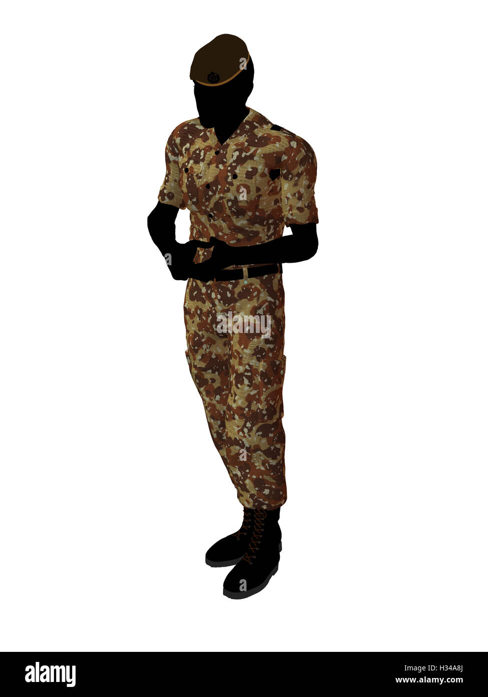 Soldier Silhouette Beret High Resolution Stock Photography and Images ...