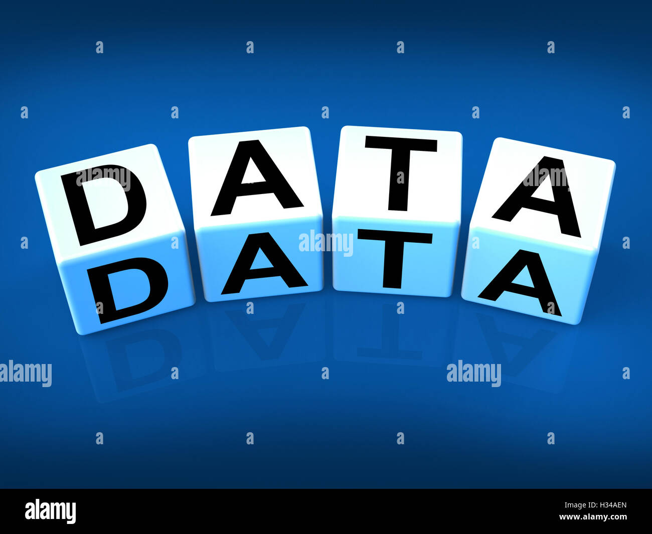 Data Blocks Mean Info Technology or Database Stock Photo