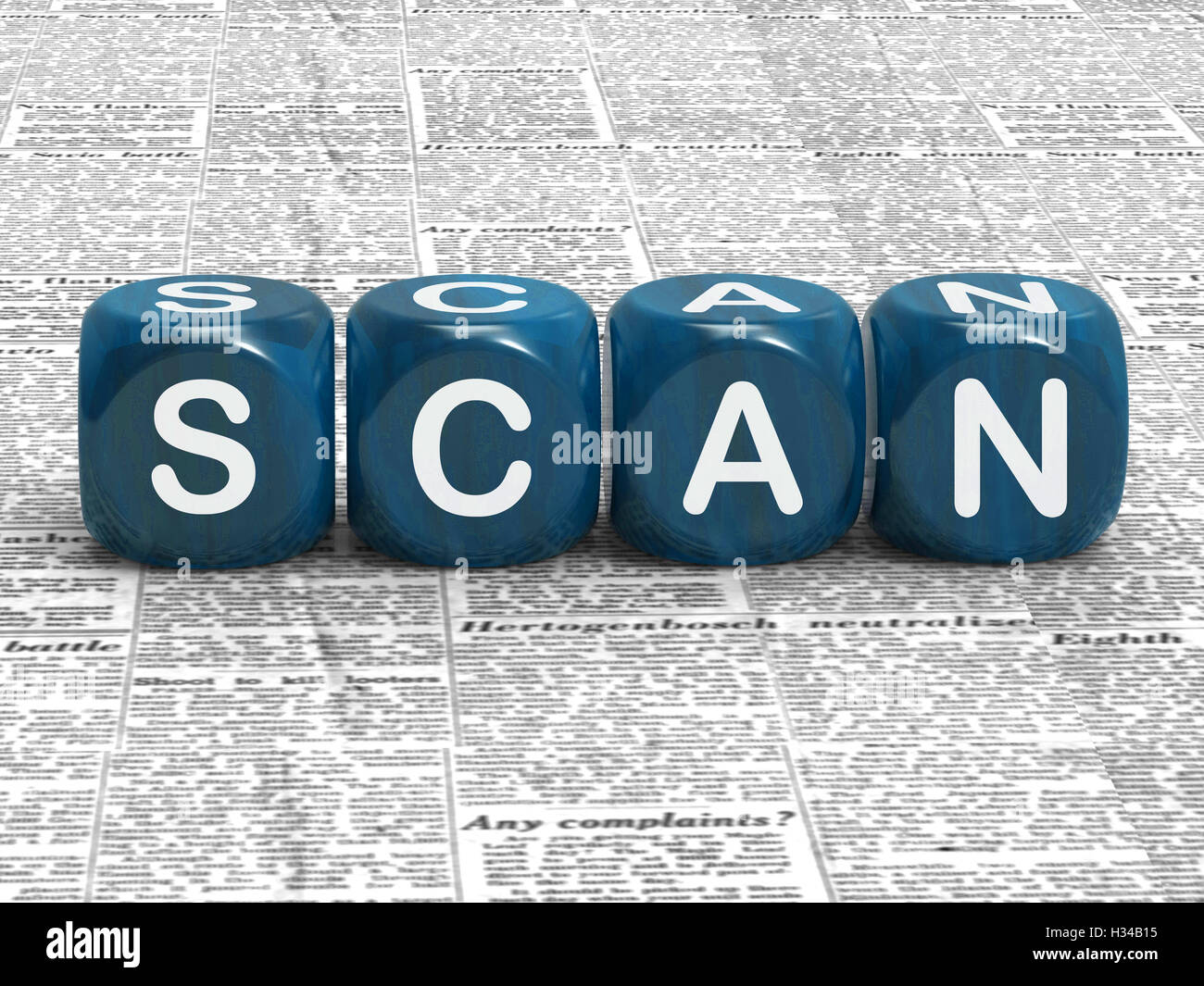 Scan Dice Mean Checking And Looking Through Stock Photo