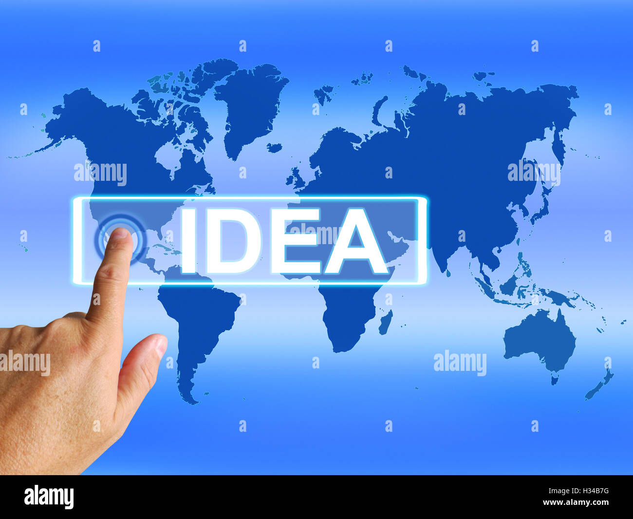 Idea Map Means Worldwide Concepts Thoughts or Ideas Stock Photo