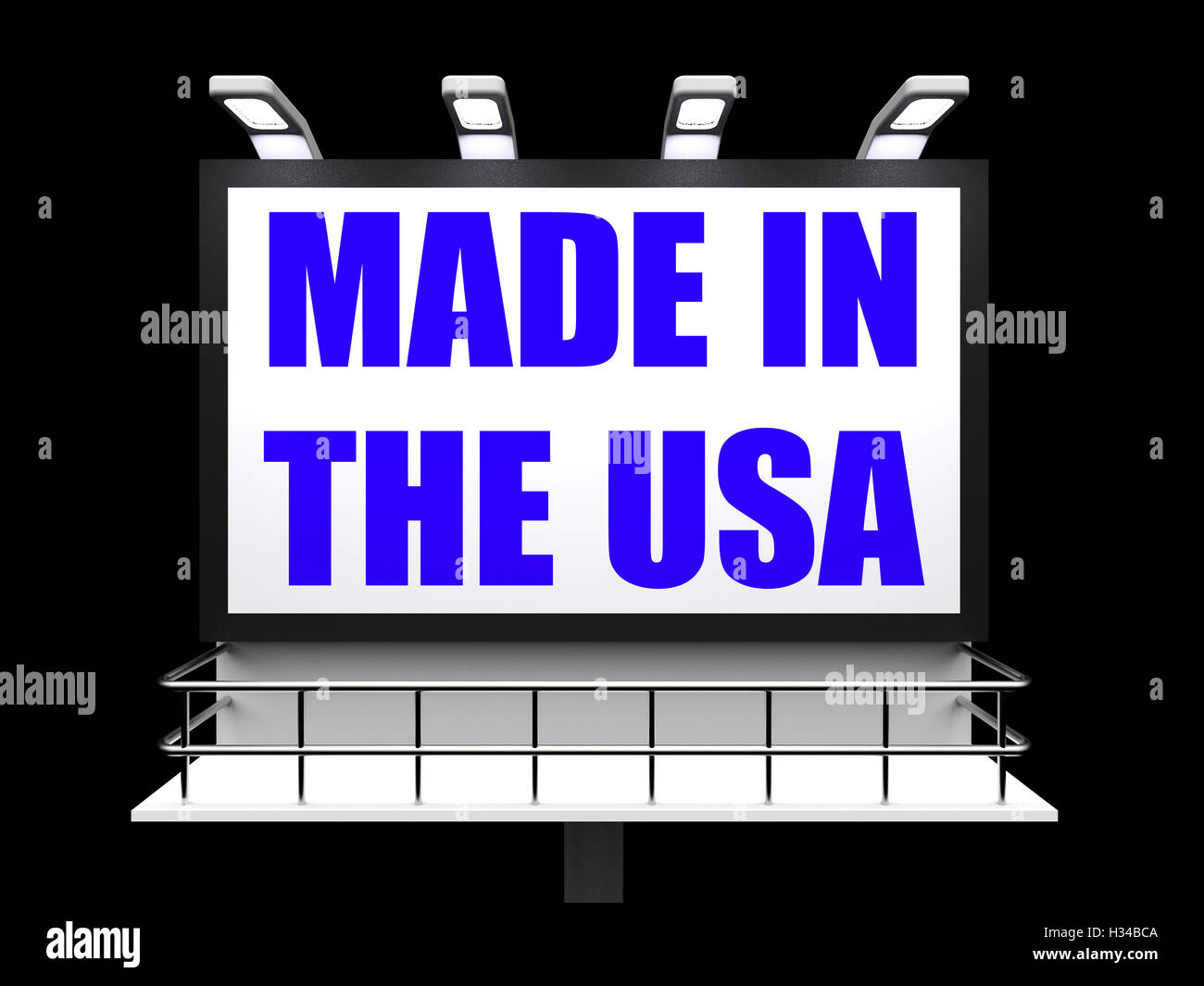 Picture of Made in the USA Sign Means Produced in America Stock Photo - Alamy