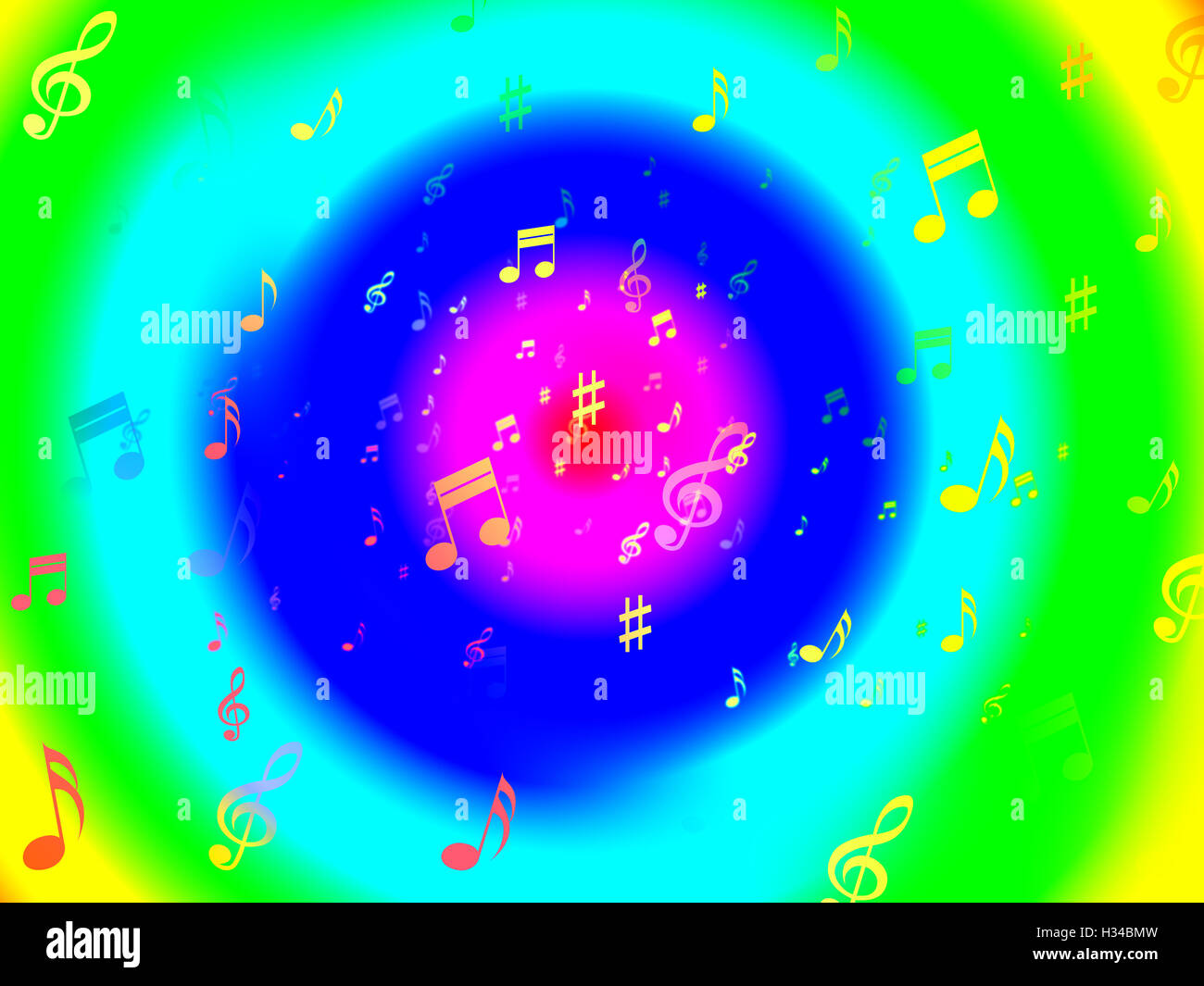 Musical Notes Background Means Artistic Composer And Musician Stock ...