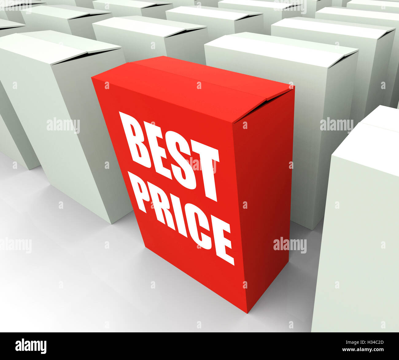 Best Price Box Represents Bargains and Discounts Stock Photo Alamy