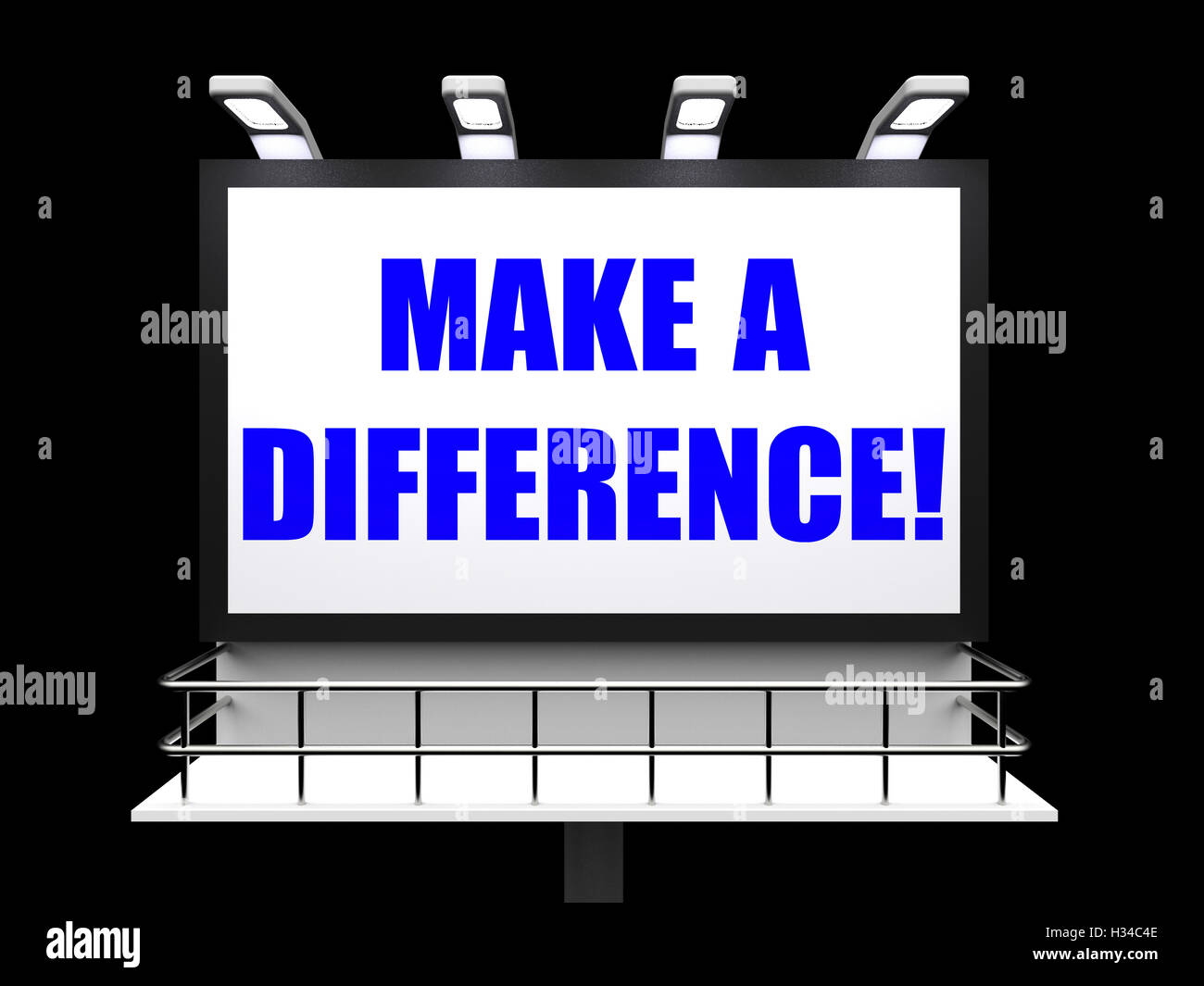 Make a Difference Sign Represents Motivation for Causing Change Stock Photo