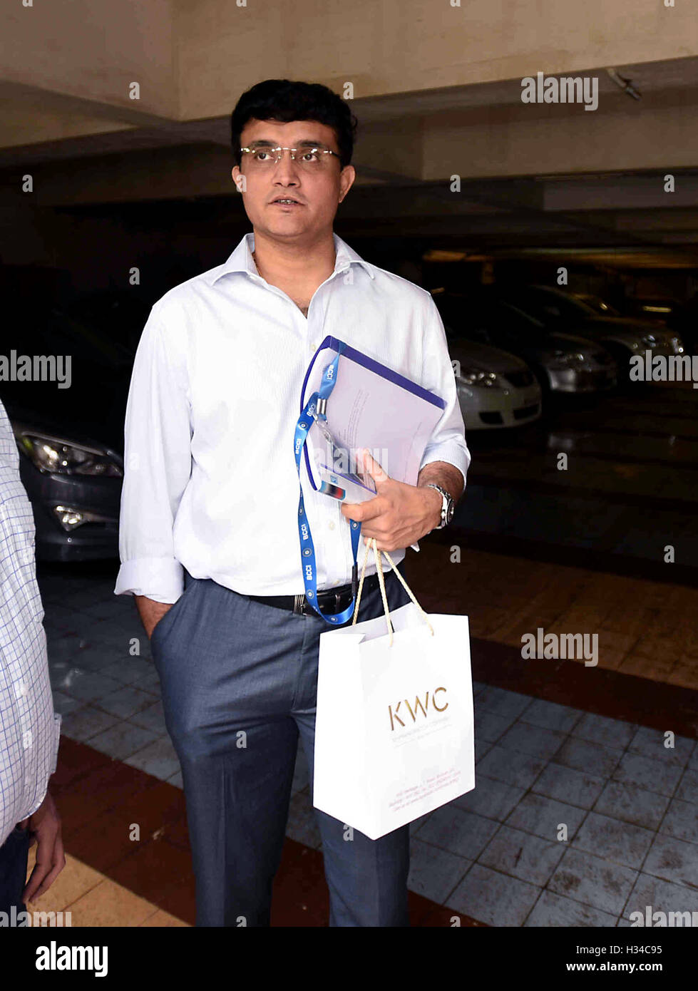 Sourav Ganguly, Former Indian cricket captain after attending the Board of Control for Cricket in India 87th AGM in Bombay Mumbai India Asia Stock Photo