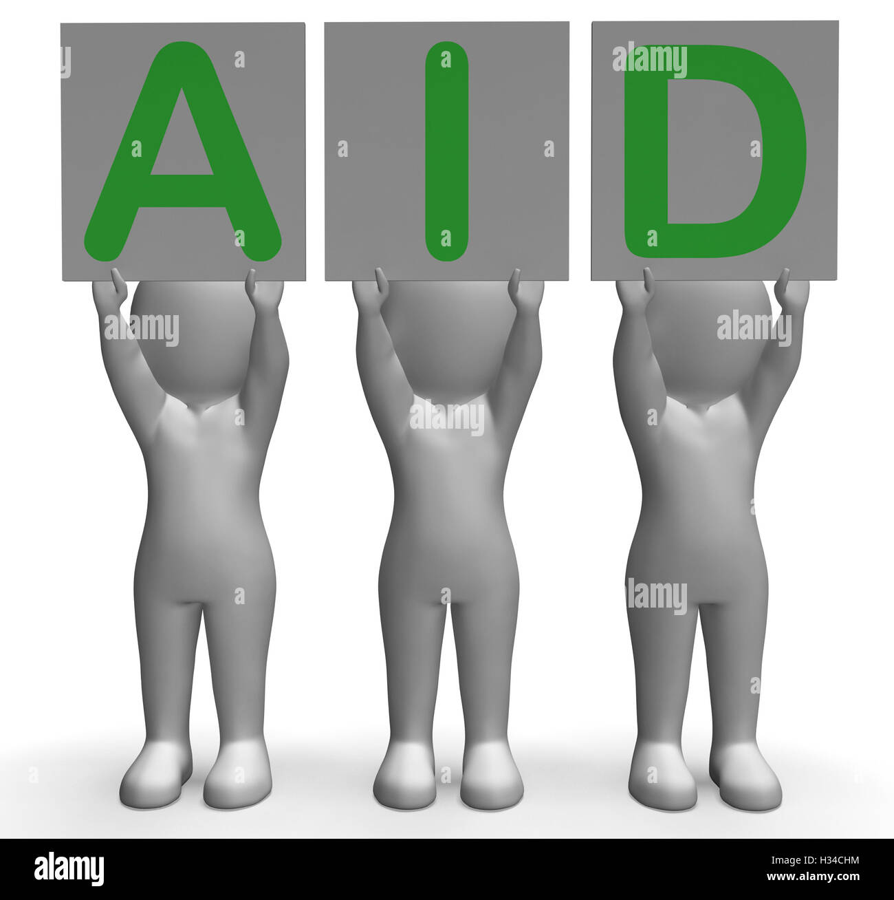 Aid Banners Shows First Aid Assistance And Support Stock Photo Alamy