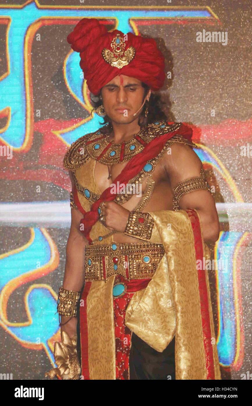Television actor Rajat Tokas press conference of Star Plus channel upcoming television series, Chandra Nandini Mumbai Stock Photo