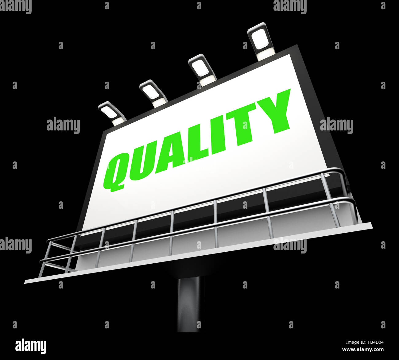 Quality Sign Shows Condition Aspect or Certified Perfect Stock Photo