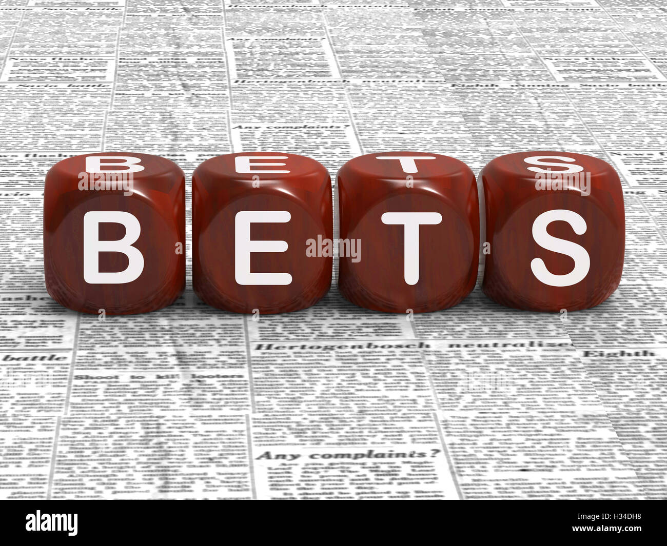 Bets Dice Mean Gambling Risk And Betting Stock Photo