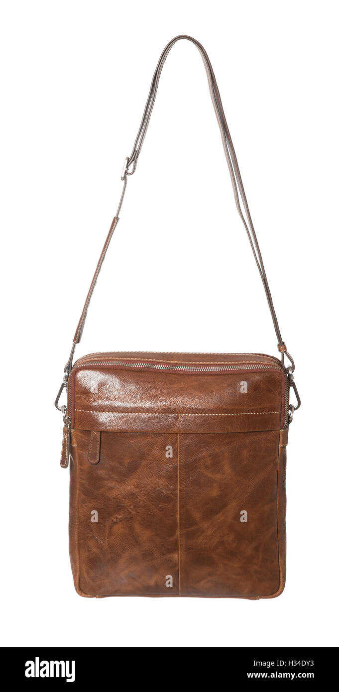 Womens Brown Shoulder Purse with Brass Colored Studs with a Chain S main image 1
