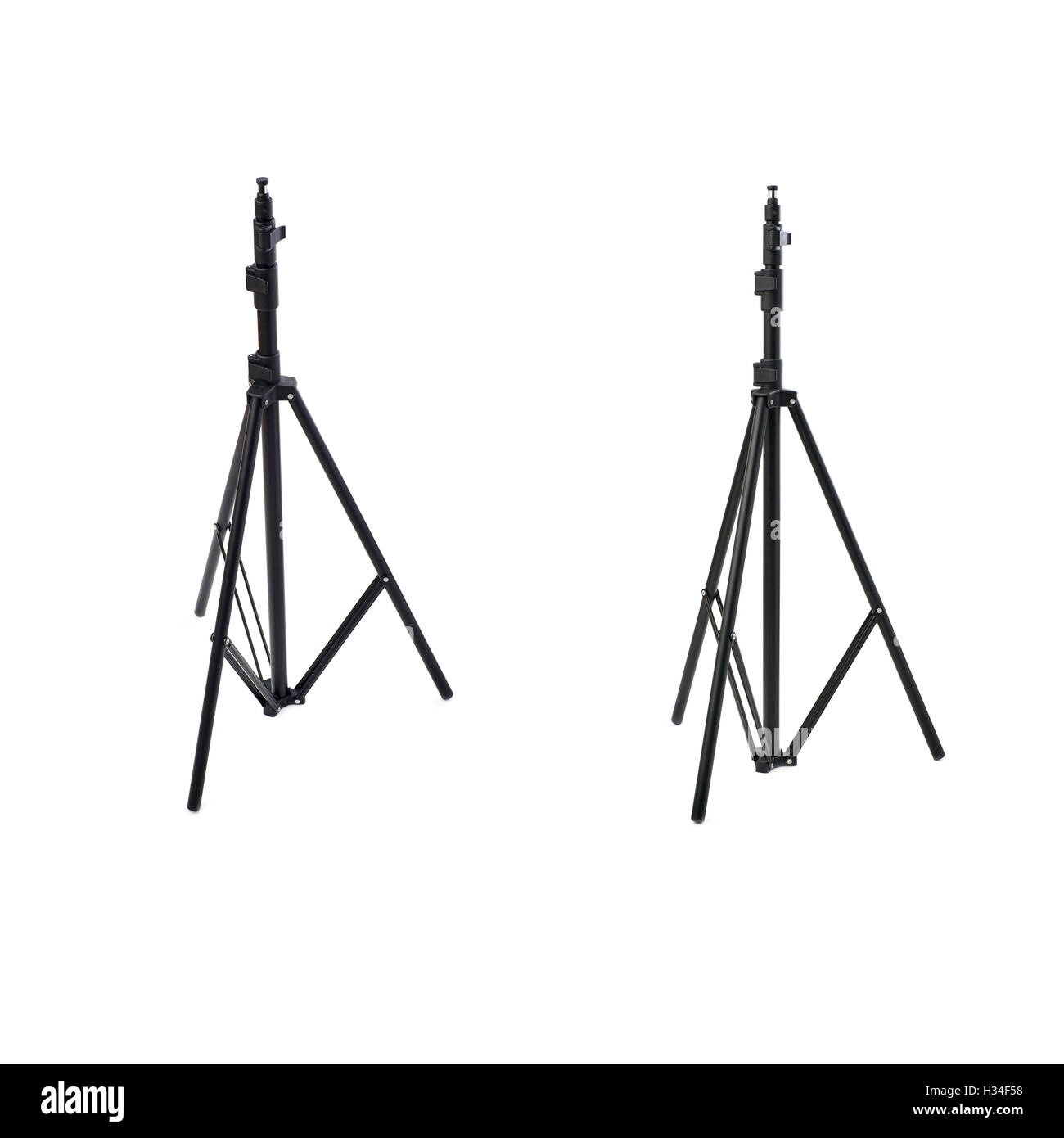 Large Flash Stand Set of Studio flash stand over isolated white background Stock Photo ...