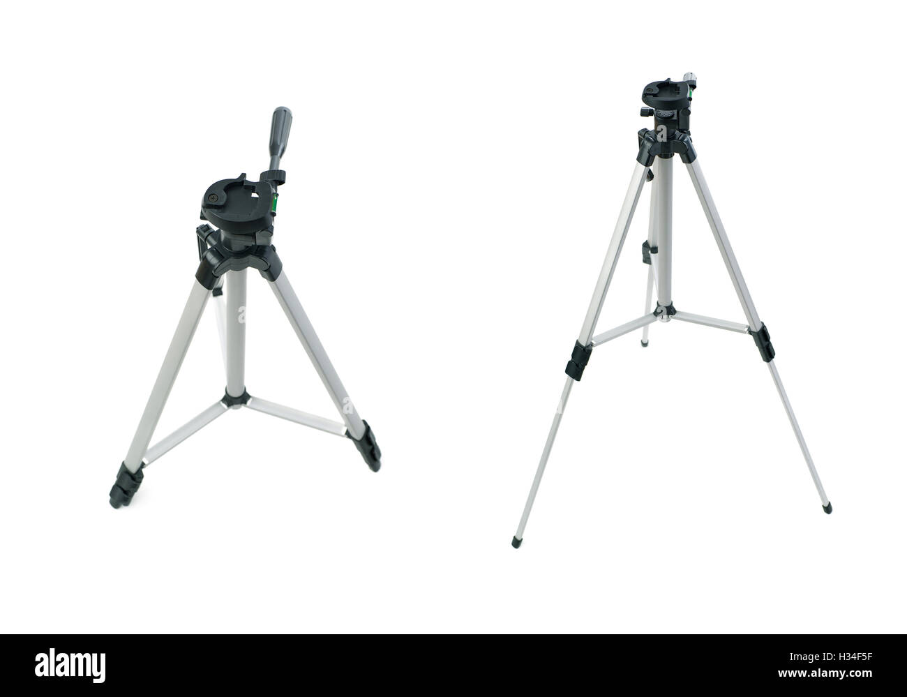 Set of Camera tripod over isolated white background Stock Photo - Alamy