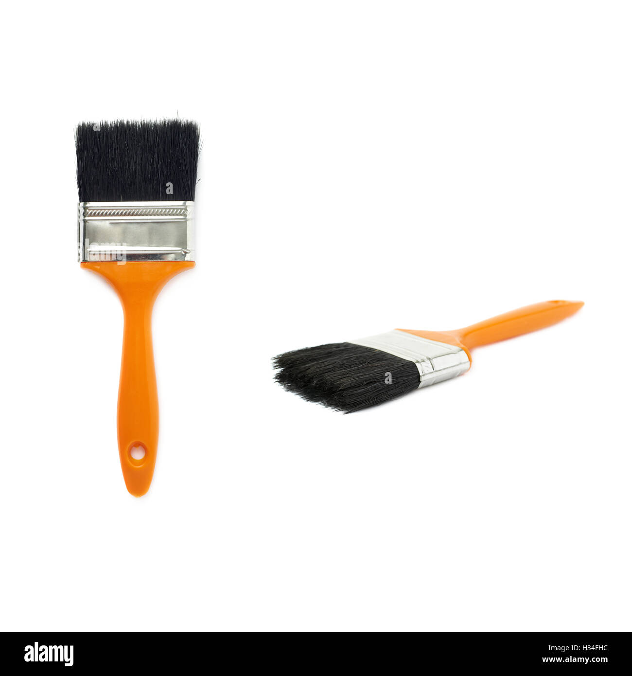 Set of Paint brush over isolated white background Stock Photo Alamy
