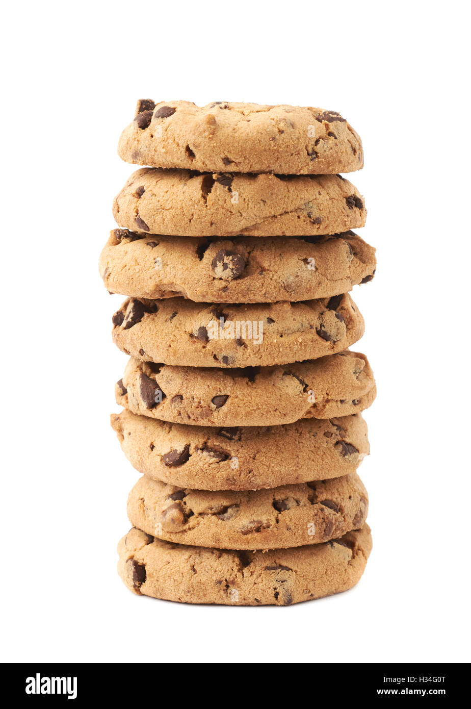 Stack of cookies isolated over the white background Stock Photo Alamy