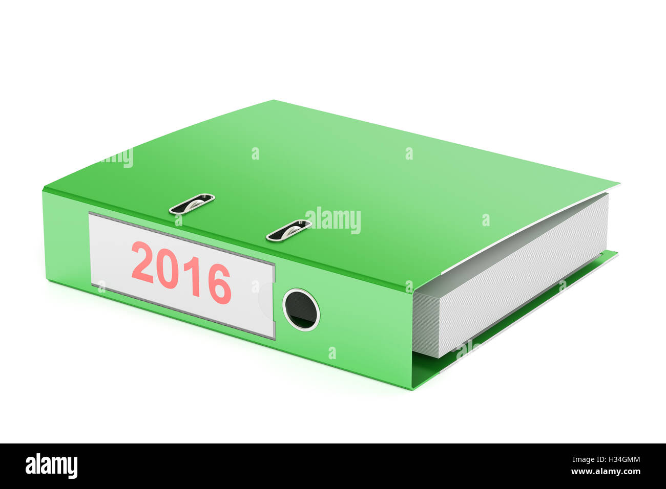 2016 ring binder, report concept. 3D rendering isolated on white