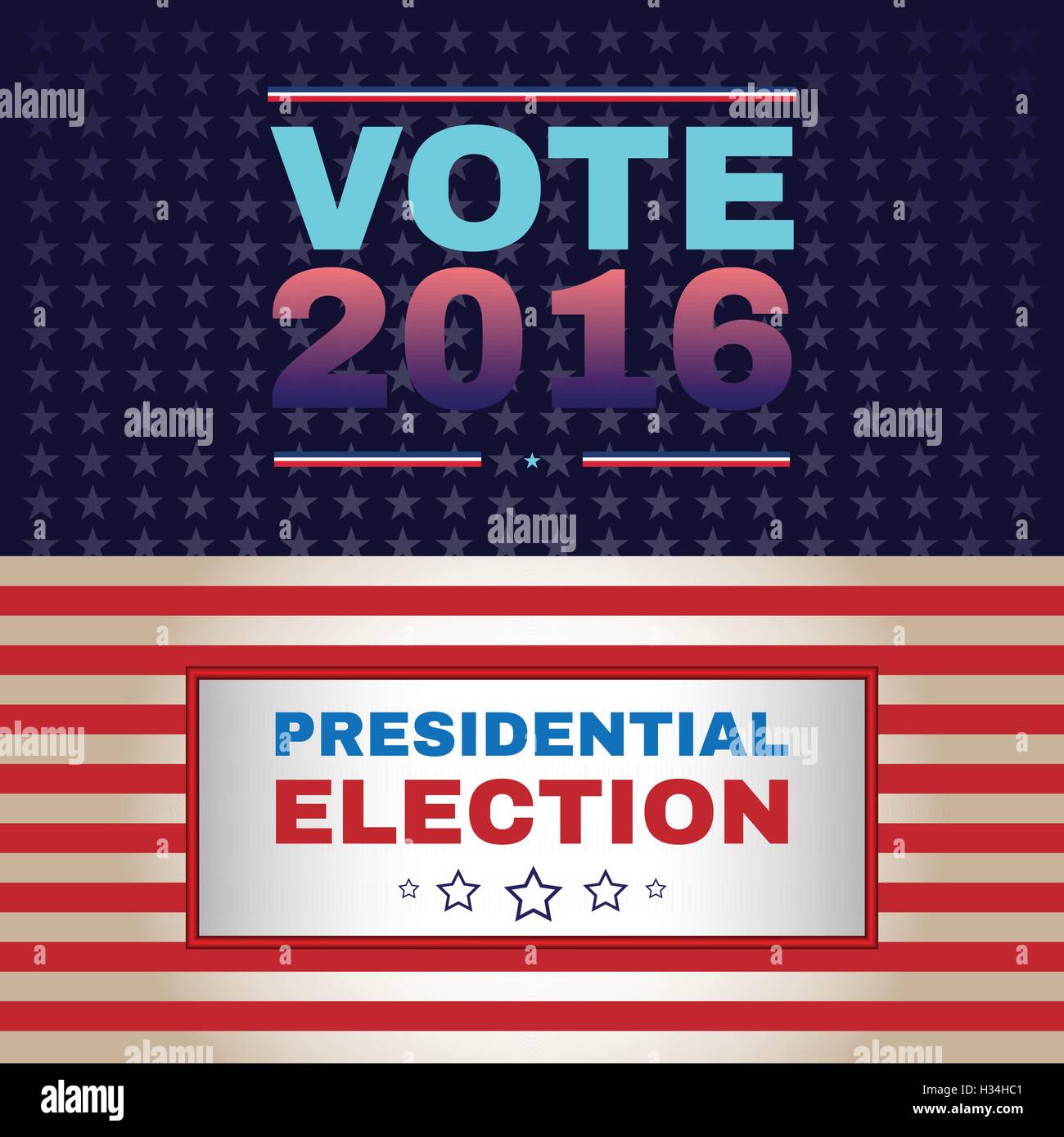 Digital vector usa election with 2016 vote, flat style Stock Vector ...