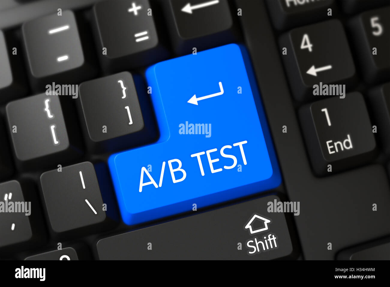 AB Test Keypad. 3D. Stock Photo
