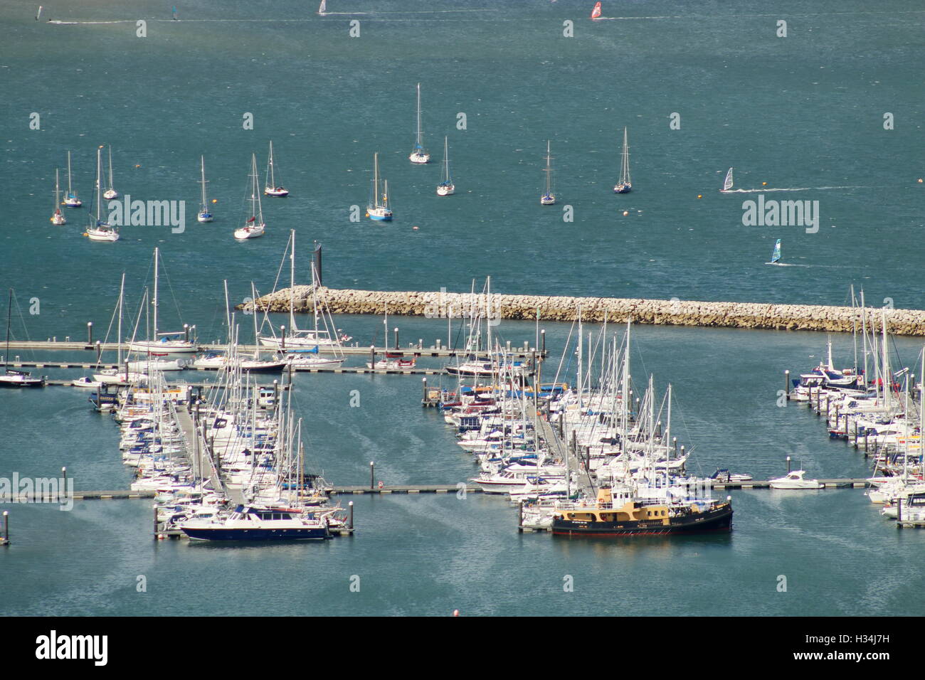 Yachts at Weymouth sailing academy Stock Photo Alamy