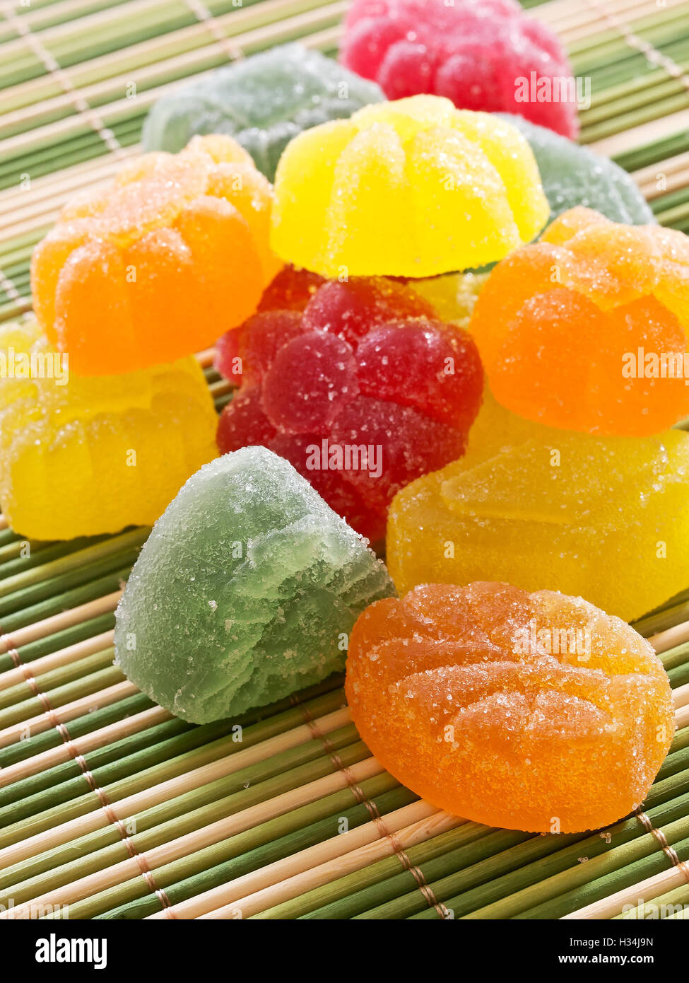 Assortment of colorful fruit jelly candies Stock Photo Alamy