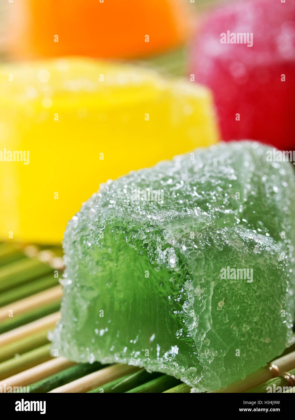 Assortment of colorful fruit jelly candies Stock Photo - Alamy