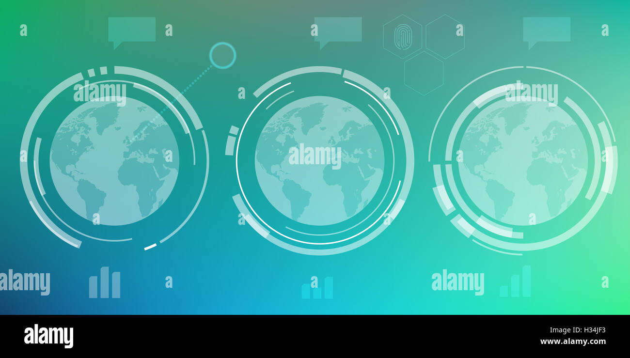 Futuristic infographics with elements of user interface HUD on dark ...
