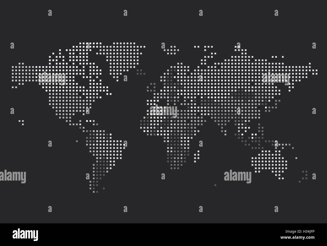 World Map Dark Background Dotted World Map Of Square Dots On Dark Background Stock Photo - Alamy