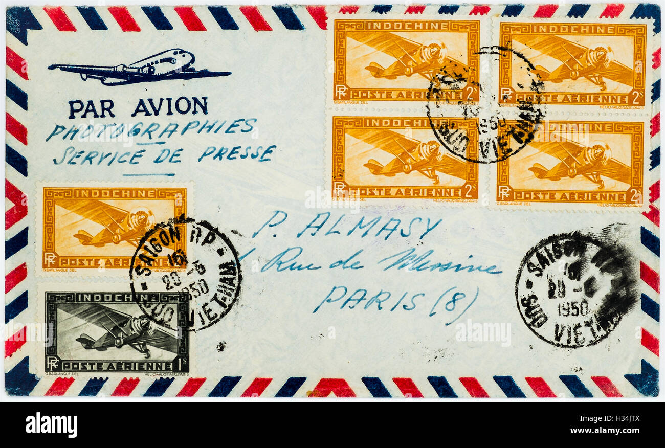 Air mail par avion letter hi-res stock photography and images - Alamy