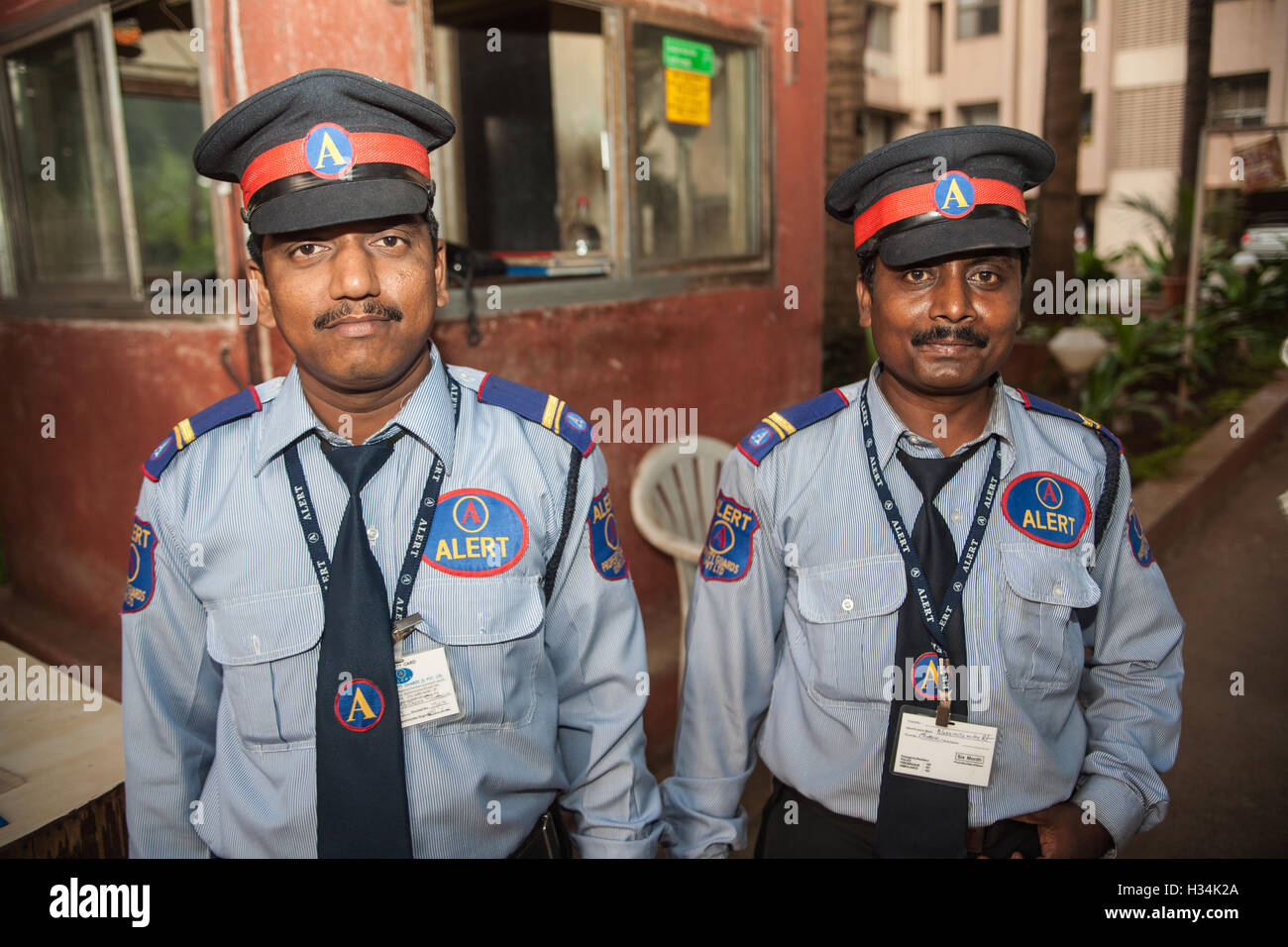 Security guards belonging to Alert company protect an expensive