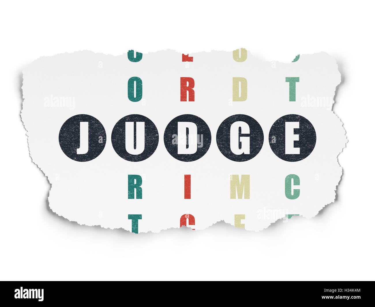 Law Concept Judge In Crossword Puzzle Stock Photo Alamy