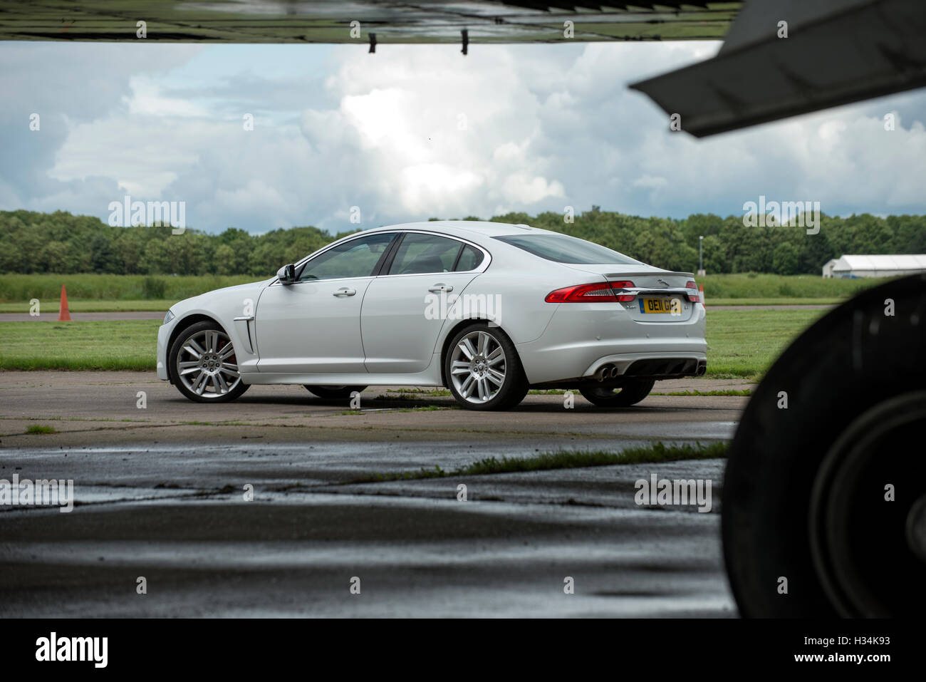 2011 Jaguar XFR super saloon, British luxury car Stock Photo