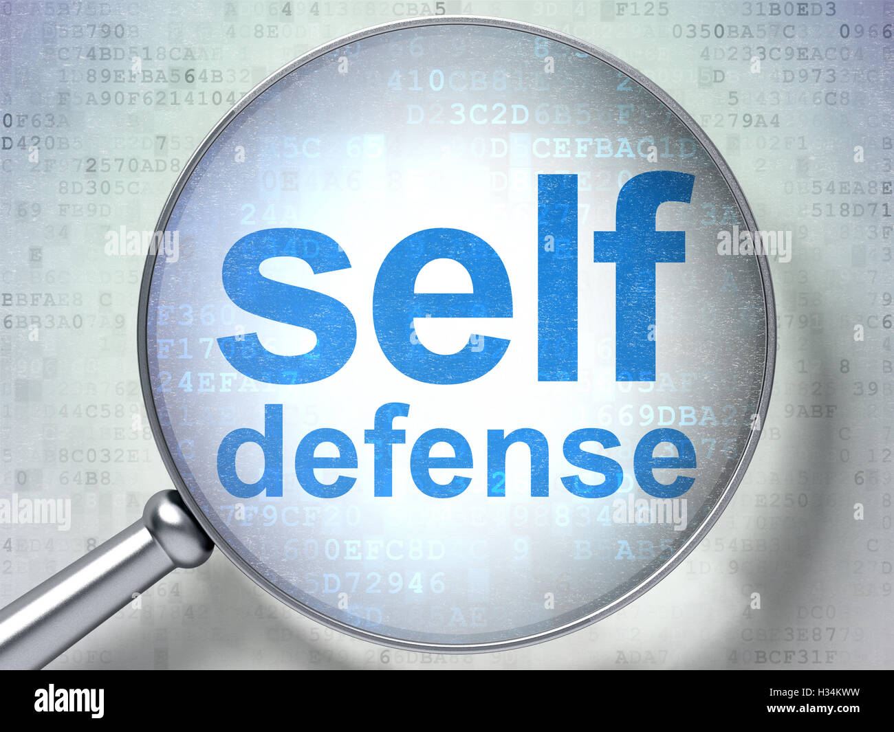 Safety concept: Self Defense with optical glass Stock Photo - Alamy